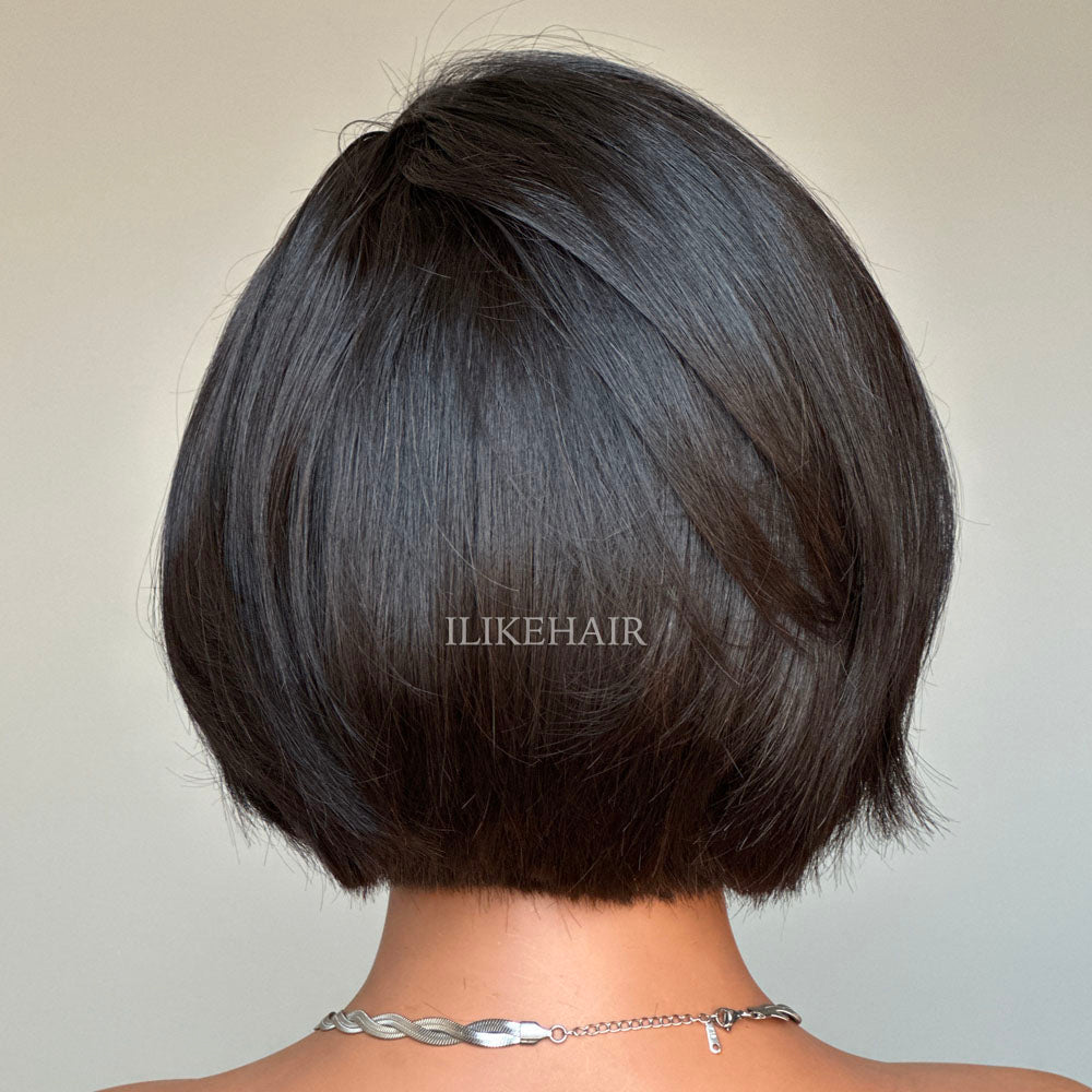 Classic & Chic Layered Cut Blowout Bob Lace Closure Glueless Wig