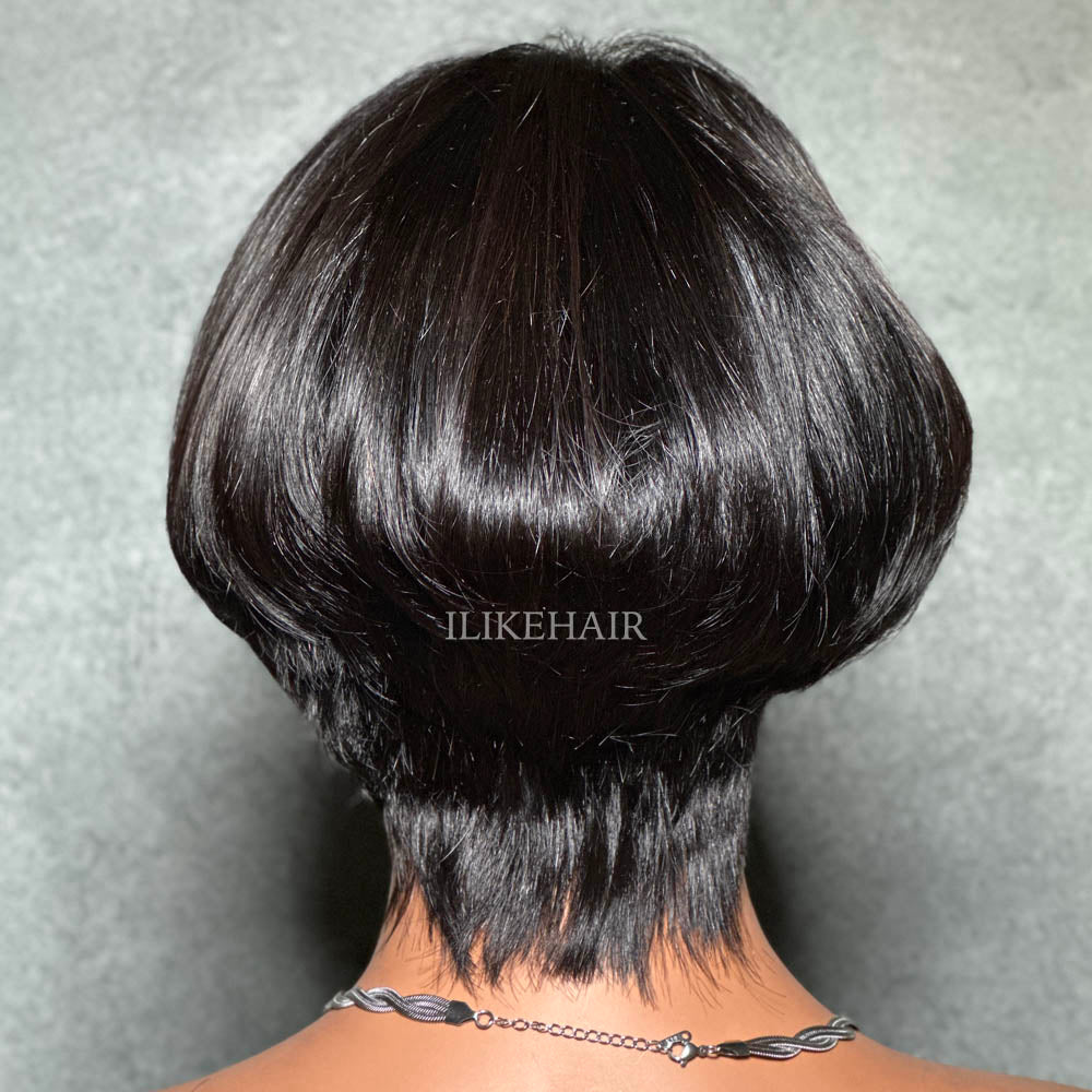 Short Fringe Bob Pixie Cut 13x4 Lace Front Wig