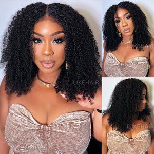 Hybrid Hairline Coily Curls 9x4 HD Lace Glueless Wig