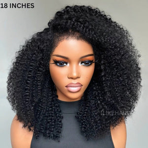 4c Hybrid Hairline Kinky Coily 13x4 HD Lace Frontal Wig