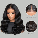 Body Wave With Hybrid Hairline HD Lace Ventilated Wig