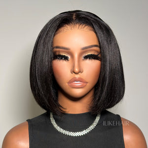 Put on & Go Yaki Straight Bob Cut Lace Closure Wig