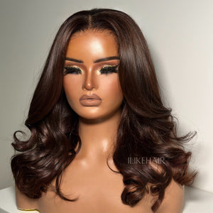 #4 Dark Brown Glueless Body Wave Lace Closure Wig