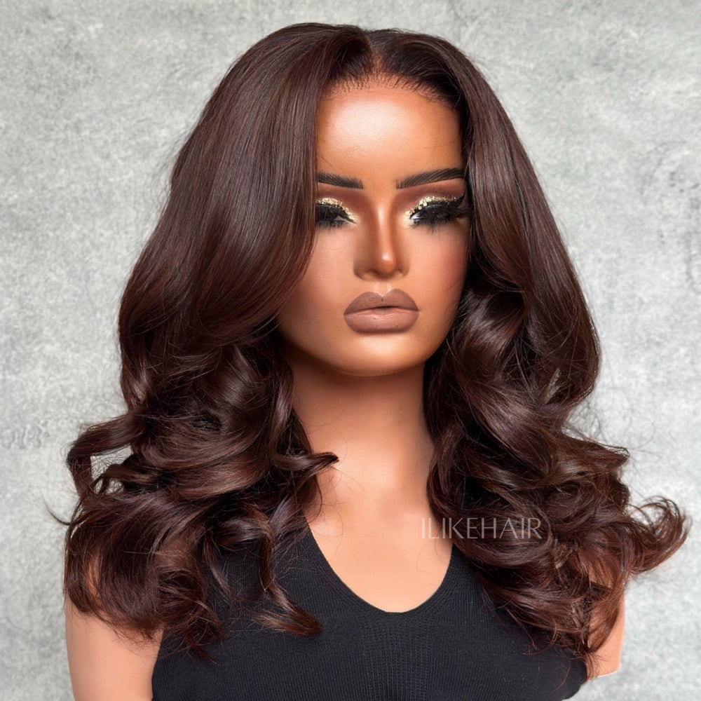 #4 Dark Brown Glueless Body Wave Lace Closure Wig