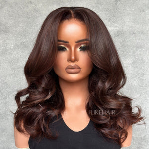 #4 Dark Brown Glueless Body Wave Lace Closure Wig