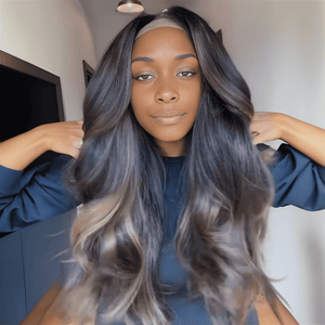 Body Wave With Blonde Highlight Layered Cut 5×5 Lace Closure Wig