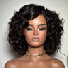 Side Part Fluffy Rose Curly Bob Lace Human Hair Wig