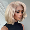 613 Side Part Ash Blonde Blowout Bob 5x5 Lace Wig