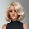 613 Side Part Ash Blonde Blowout Bob 5x5 Lace Wig