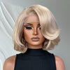 613 Side Part Ash Blonde Blowout Bob 5x5 Lace Wig