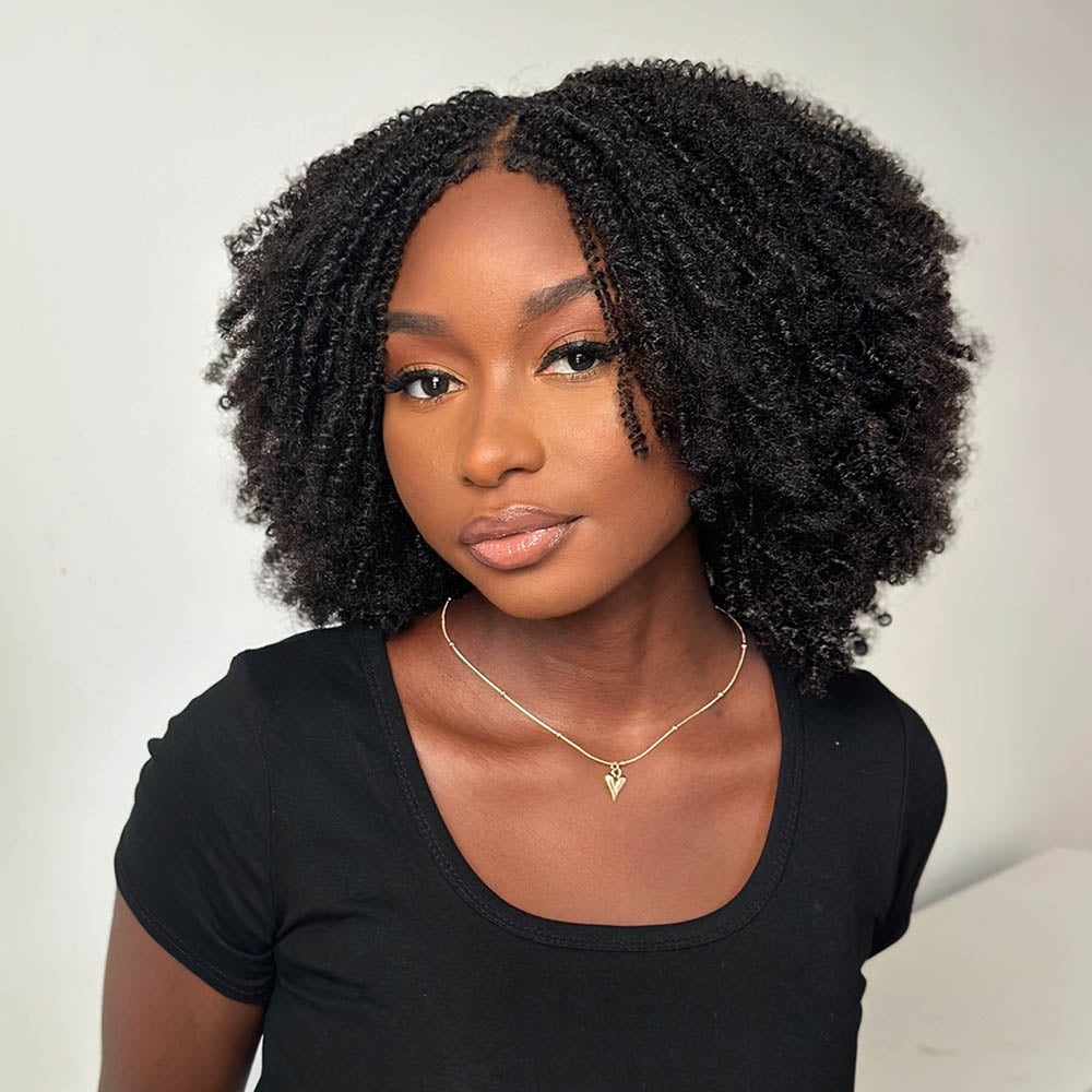 Full Lace Knotless Mini Twist Locs Bohemian Invisi Drawstring Wig