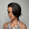 Short Pixie Cut With Long Bangs Full Lace Human Hair Wig