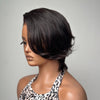 Short Pixie Cut With Long Bangs Full Lace Human Hair Wig