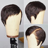 Short Full Lace Sleek Pixie Cut Wig with Deep Side Part