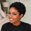 Summer-Ready Short Curly Pixie 13x4 Lace Wig with Baby Hairs