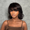 Short Layered Cut Hair With Fringe Bang 13x4 Lace Wig
