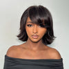 Short Layered Cut Hair With Fringe Bang 13x4 Lace Wig