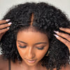 Glueless Juicy Curly HD Lace Closure With 4C Kinky Edges Pre-cut Wig
