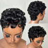 Retro Glam Curly Pixie 13x6 Lace Wig with Curled Fringe