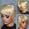 Graceful 613 Blonde Layered Pixie 13x6 Lace Wig with Side Swept Bangs