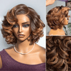 Vintage Hollywood Wave Short Bob 13×4 Lace Front Wig with Side Part