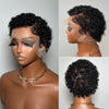 Full Lace Side Part Curly Pixie Cut Wig With Drawstring