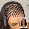 Realistic Fulani Braids Silky Straight Bob 13x4 Lace Human Hair Wig
