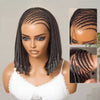 Realistic Fulani Braids Silky Straight Bob 13x4 Lace Human Hair Wig