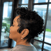Bold Full Lace Short Curly Pixie Wig with Tapered Sides