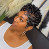 Full Lace Finger Wave Short Pixie Human Hair Wig