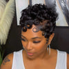 Full Lace Finger Wave Short Pixie Human Hair Wig