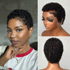 Full Lace Minimal Curly Afro Pixie Cut Wig With Drawstring