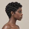 Retro Glam Curly Pixie 13x6 Lace Wig with Curled Fringe
