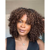 Ombre Honey Bronde Afro Coily Wig Glueless Bob With Bangs