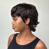 Full Lace 90s Shaggy Wolf Cut Black/Red Brown Highlights Bangs Wig 100% Human Hair