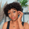 Ultra Natural Lightweight Short Curly Bouncy Wig With Bangs