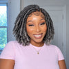 Salt and Pepper HD Full Lace Twist-out Pixie Wig with Baby Hairs