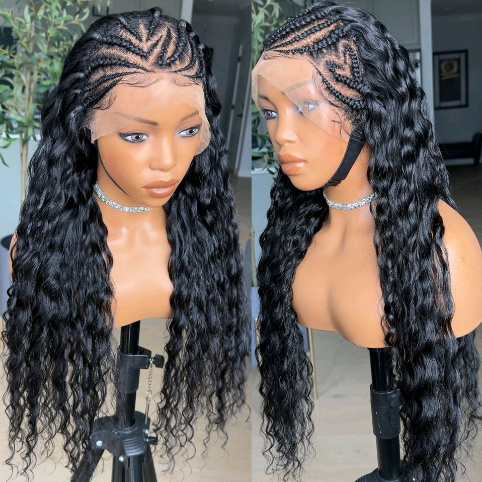 Full Lace Fulani Hybrid Braids With Baby Hair Invisi Drawstring Wig
