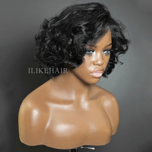 
            
                Load image into Gallery viewer, Bouncy Rose Curly Short Bob Glueless 5x5 Lace Closure Wig
            
        