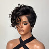 Full Lace Curly Finger Wave Short Glueless Pixie Wig