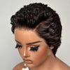 Full Lace Short Wavy Pixie Cut Wig With Drawstring