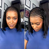 Realistic Fulani Braids Silky Straight Bob 13x4 Lace Human Hair Wig with Baby Hair