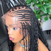 Natural Black Full Lace Braided Cornrows Wig With Baby Hair