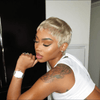 Sleek Short Blonde Wig Natural Lace Front Perfect Pixie Cut
