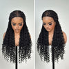Natural Black Full Lace Braided Cornrows Wig With Baby Hair