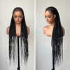 Full Lace Natural Black Cornrow Braid Wig With Drawstring