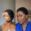 Natural Black Afro Low-cut Full Lace Wig