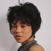 Glueless Short Pixie Cut Straight Bob Wig With Fringes