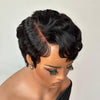 Vintage Glam Side-Part Wavy Pixie Cut 13x6 Lace Wig