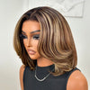 Blonde Highlight Short Layered Bob 7x5 Lace Human Hair Wig